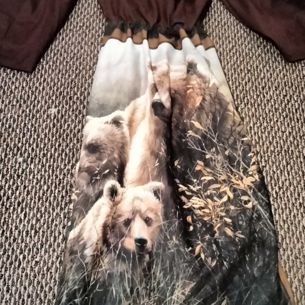 Brown Bears Off The Shoulder Maxi Jumpsuit - Picture 6 of 6
